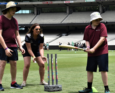 Cricket providing physical, mental and social wellbeing to people with intellectual disability