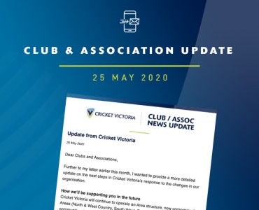 Club & Association News Update – 25 May 2020