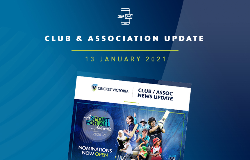Club & Association News Update – Cricket Victoria Community Cricket Awards – 13 January 2021